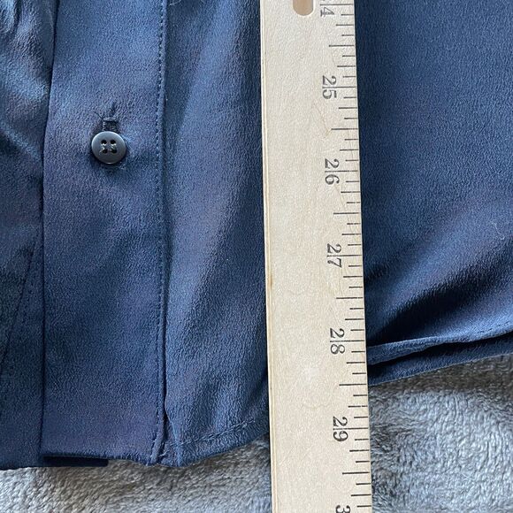 Kain Label Blouse Womens Large Blue Silk Button Tunic Minimalist Coastal Preppy - Picture 9 of 10